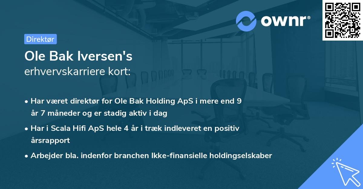 Ole Bak Iversen's erhvervskarriere kort