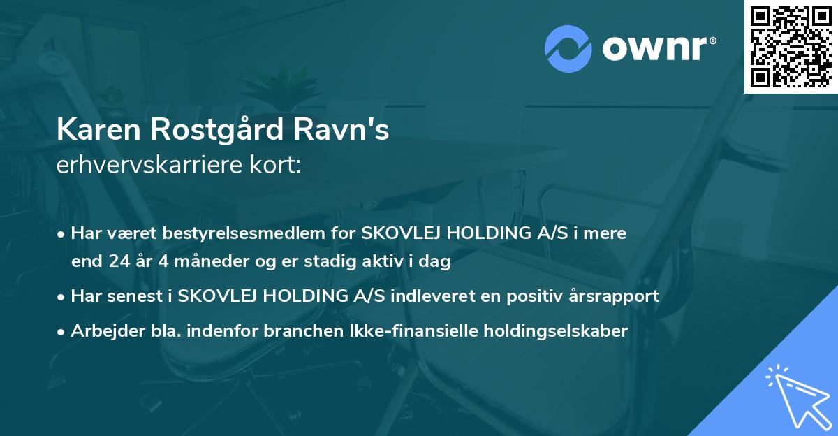 Karen Rostgård Ravn's erhvervskarriere kort