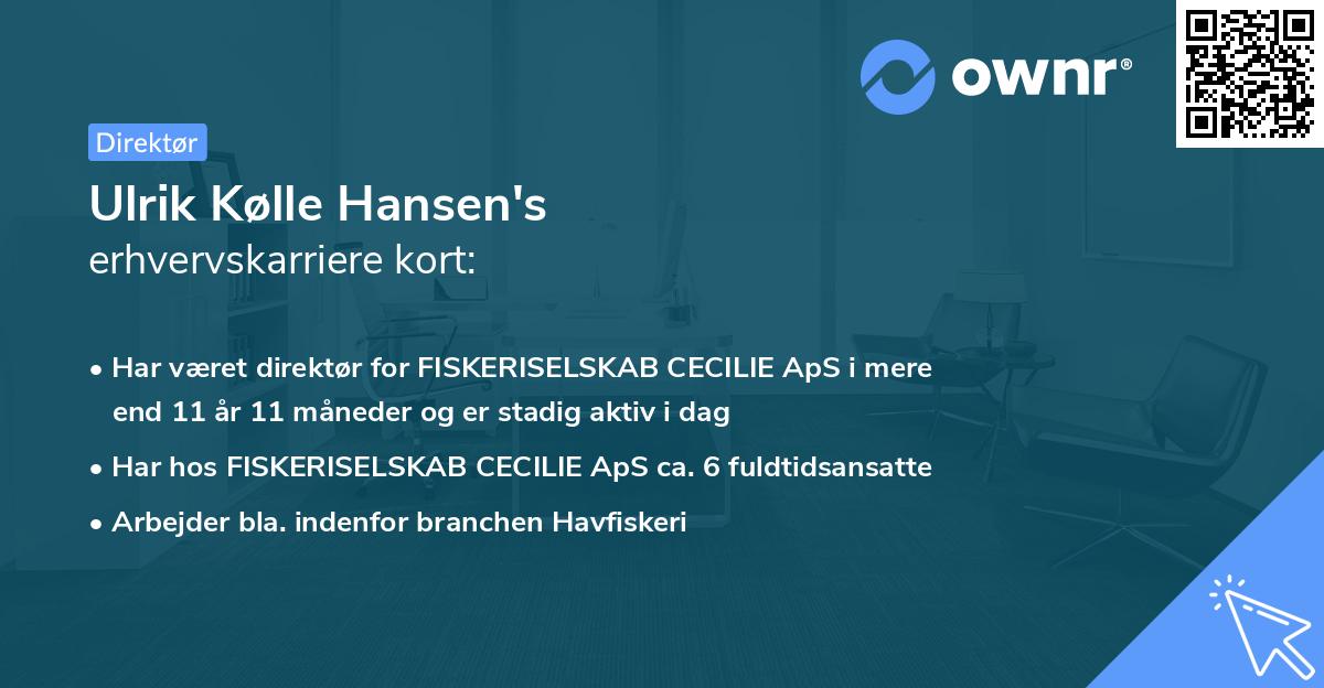 Ulrik Kølle Hansen's erhvervskarriere kort