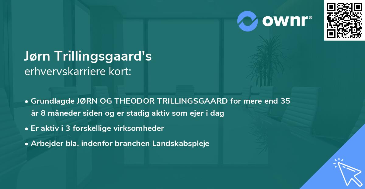 Jørn Trillingsgaard's erhvervskarriere kort