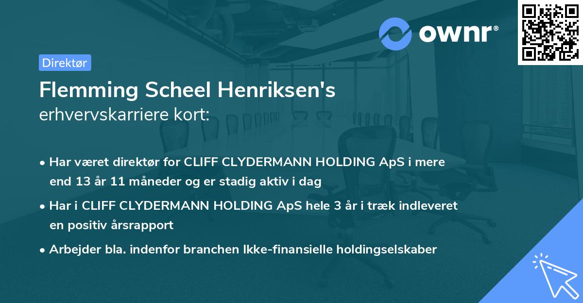 Flemming Scheel Henriksen's erhvervskarriere kort