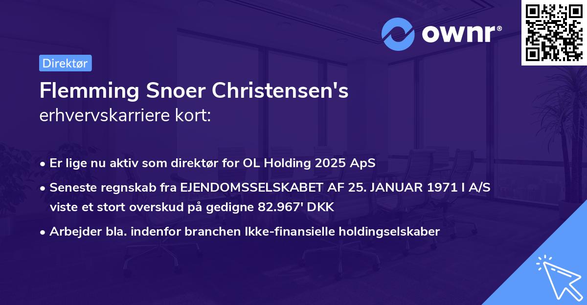 Flemming Snoer Christensen's erhvervskarriere kort