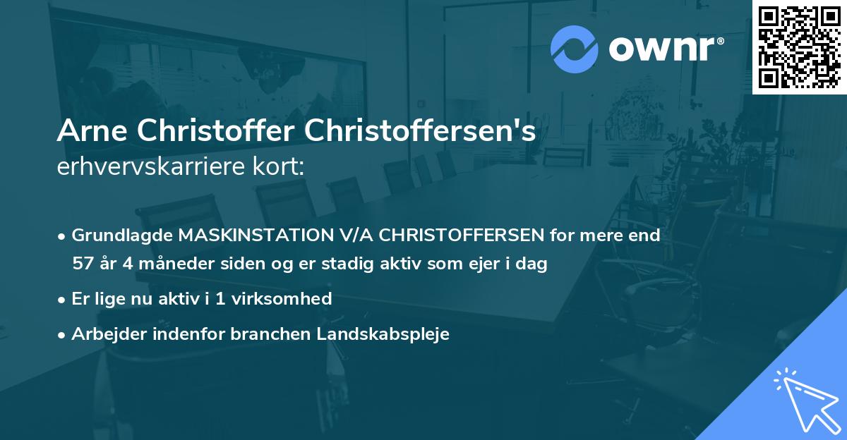 Arne Christoffer Christoffersen's erhvervskarriere kort