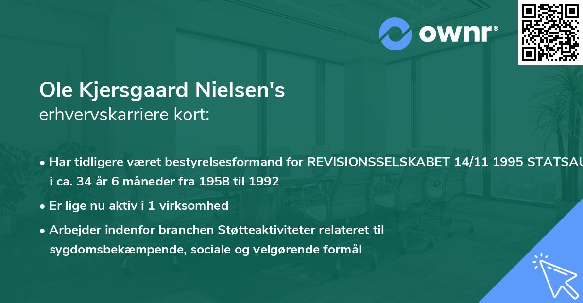 Ole Kjersgaard Nielsen's erhvervskarriere kort