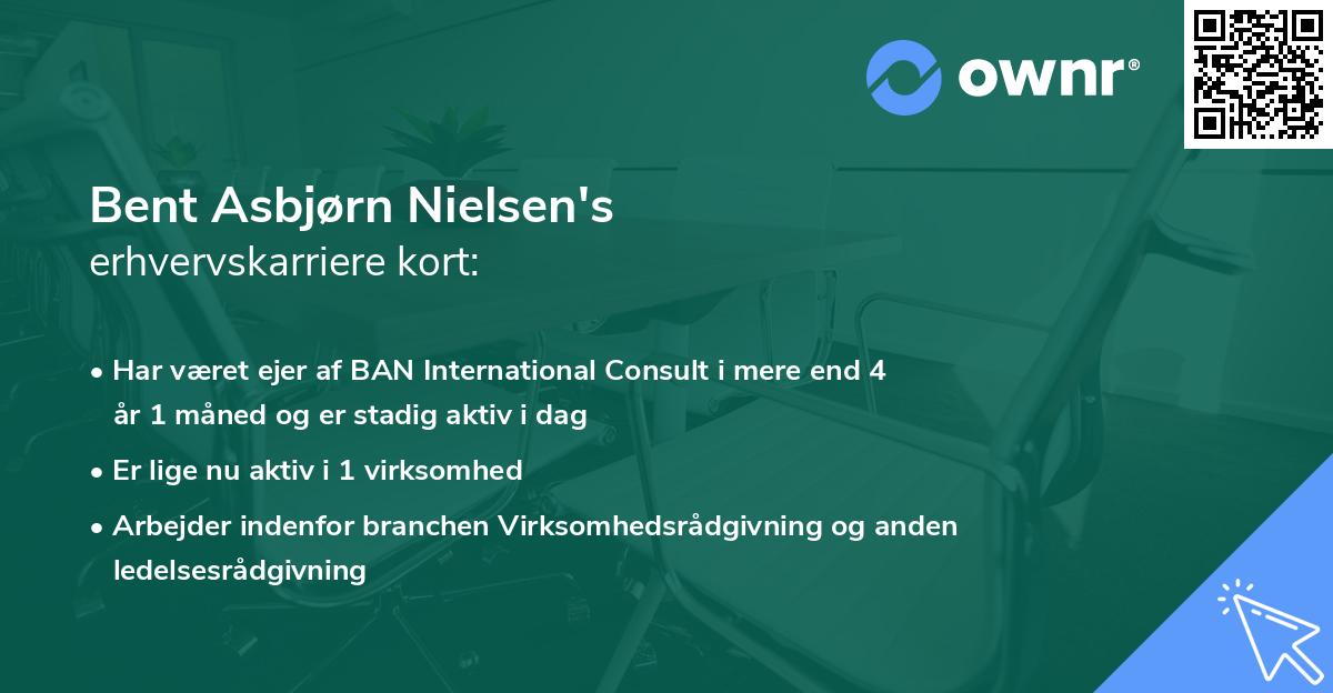 Bent Asbjørn Nielsen's erhvervskarriere kort