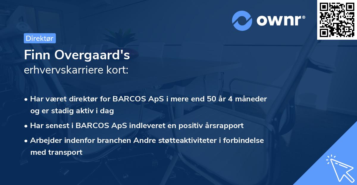 Finn Overgaard's erhvervskarriere kort