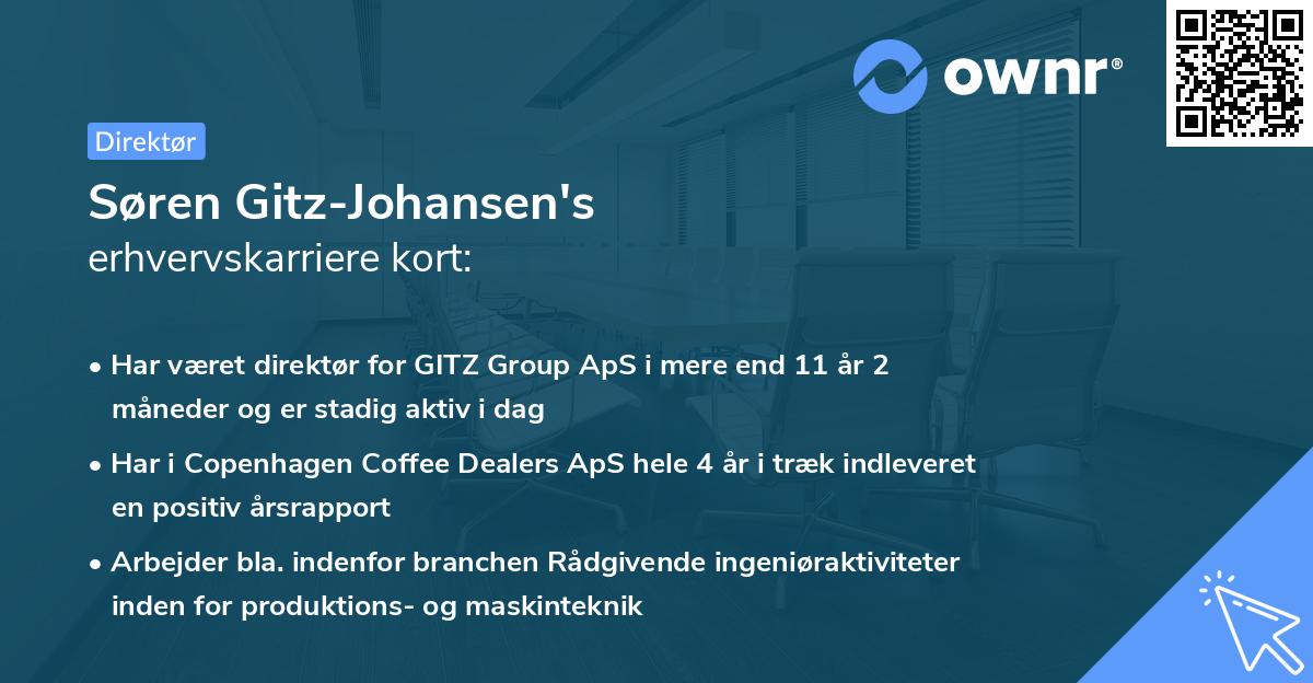 Søren Gitz-Johansen's erhvervskarriere kort