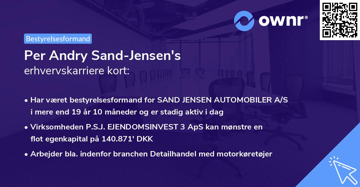 Per Andry Sand-Jensen's erhvervskarriere kort