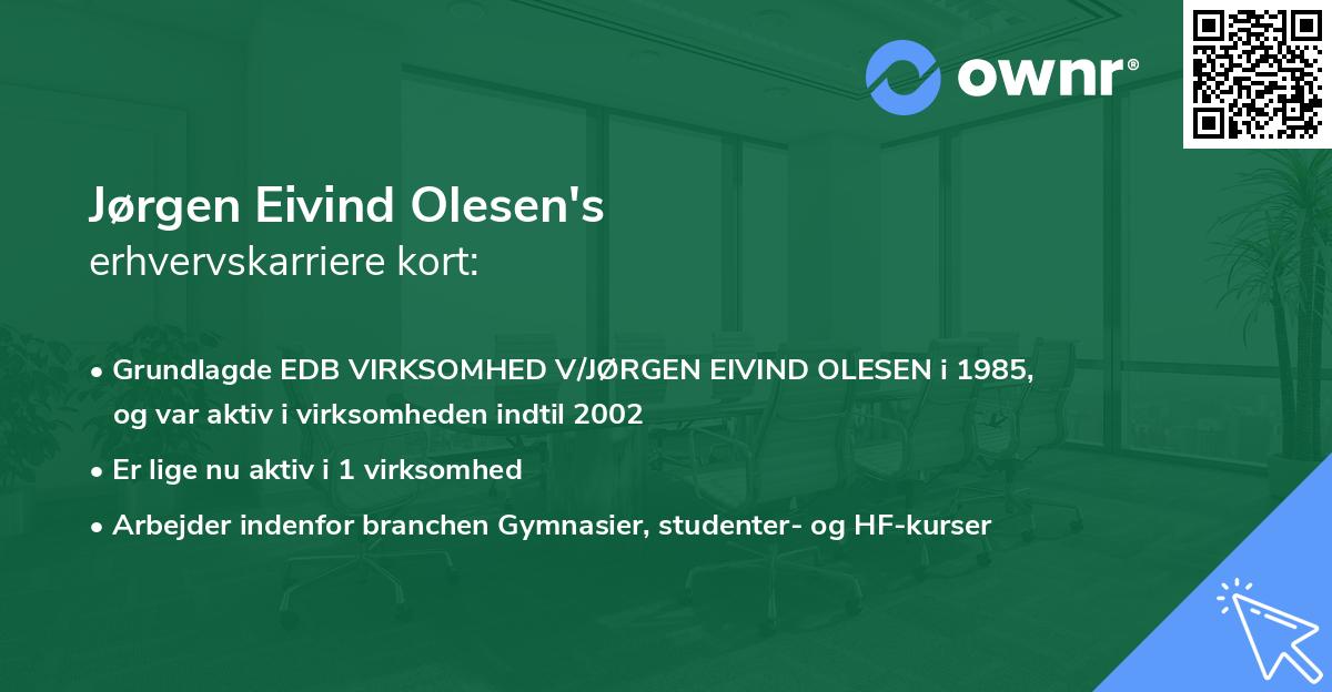 Jørgen Eivind Olesen's erhvervskarriere kort