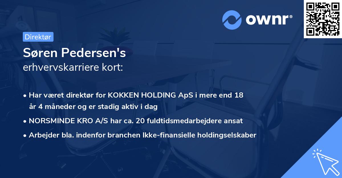 Søren Pedersen's erhvervskarriere kort