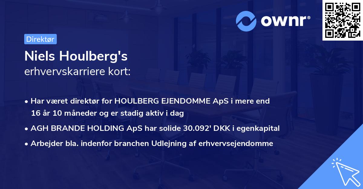 Niels Houlberg's erhvervskarriere kort