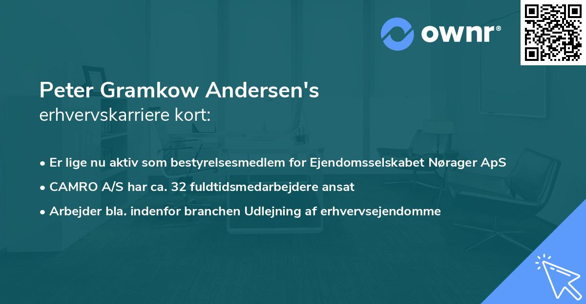 Peter Gramkow Andersen's erhvervskarriere kort