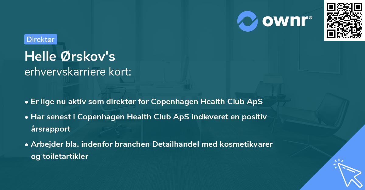 Helle Ørskov's erhvervskarriere kort