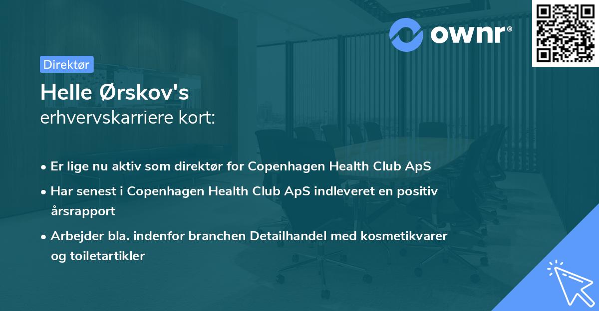 Helle Ørskov's erhvervskarriere kort
