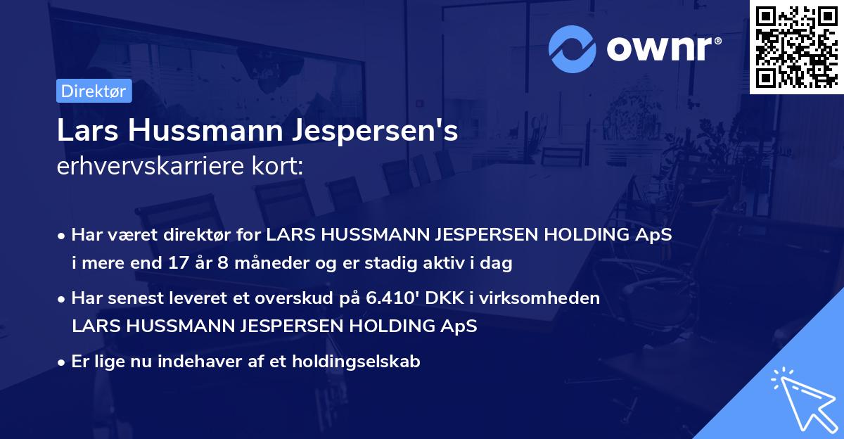 Lars Hussmann Jespersen's erhvervskarriere kort