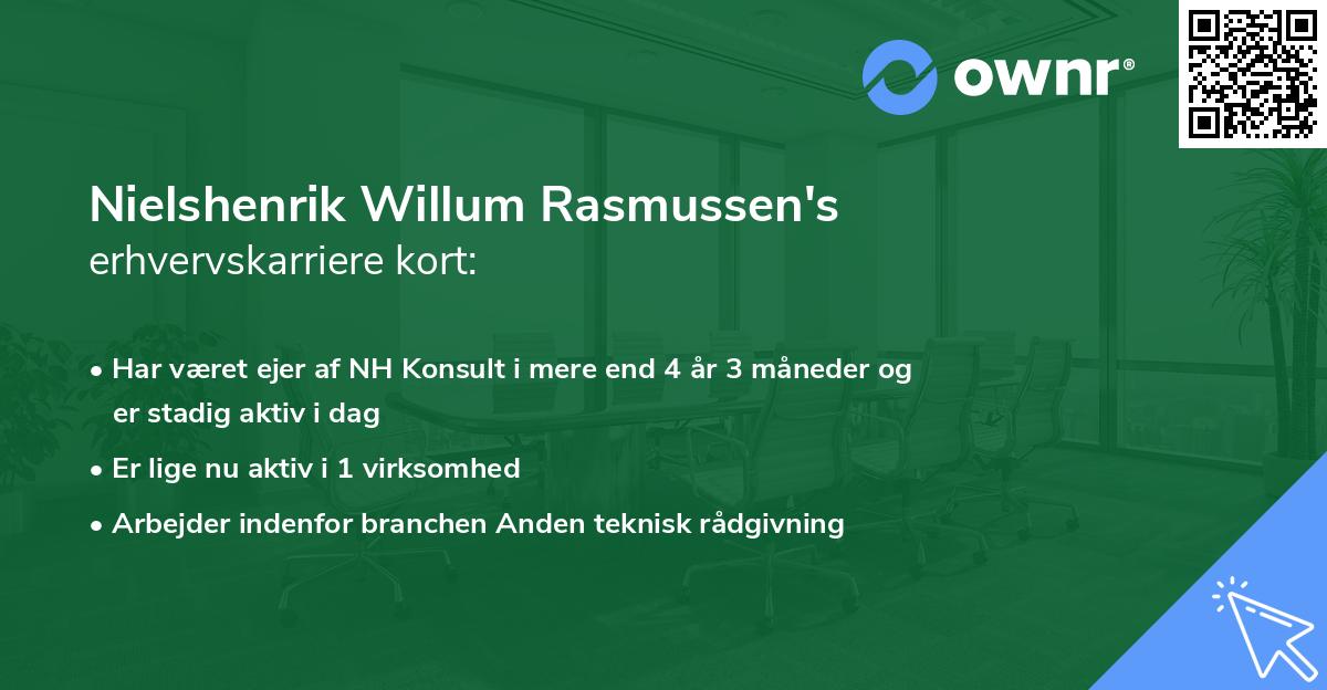 Nielshenrik Willum Rasmussen's erhvervskarriere kort