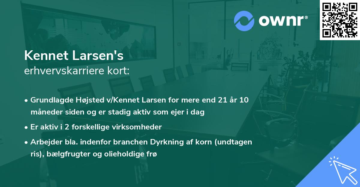 Kennet Larsen's erhvervskarriere kort