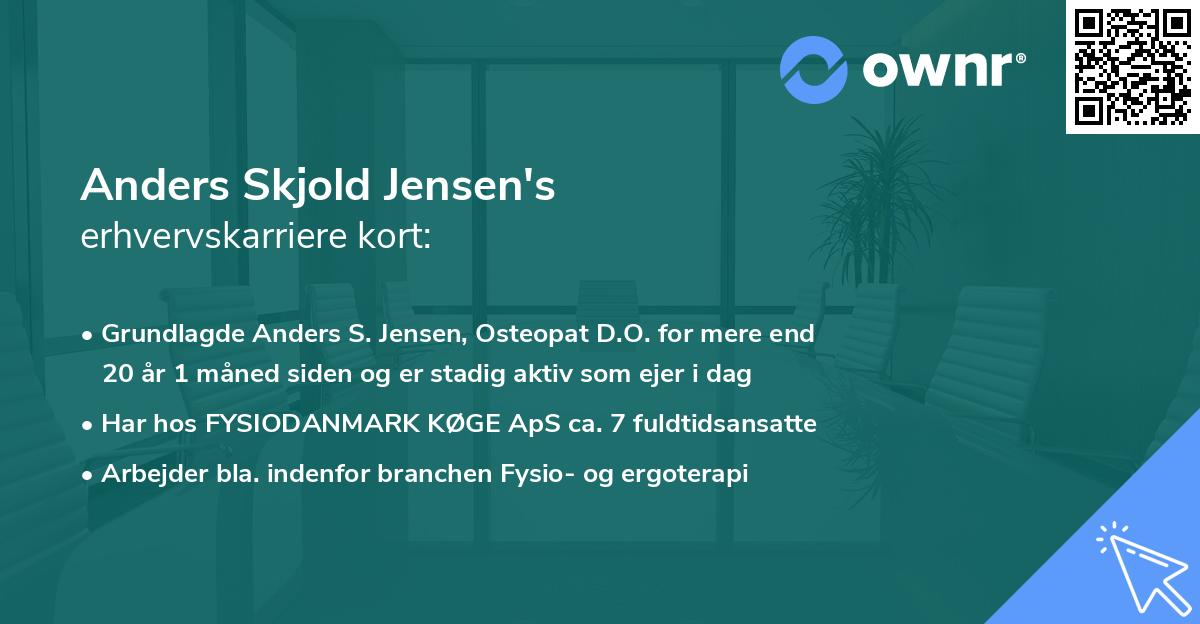 Anders Skjold Jensen's erhvervskarriere kort