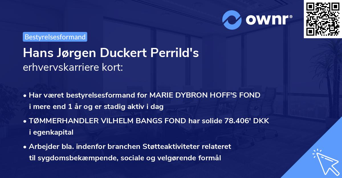 Hans Jørgen Duckert Perrild's erhvervskarriere kort