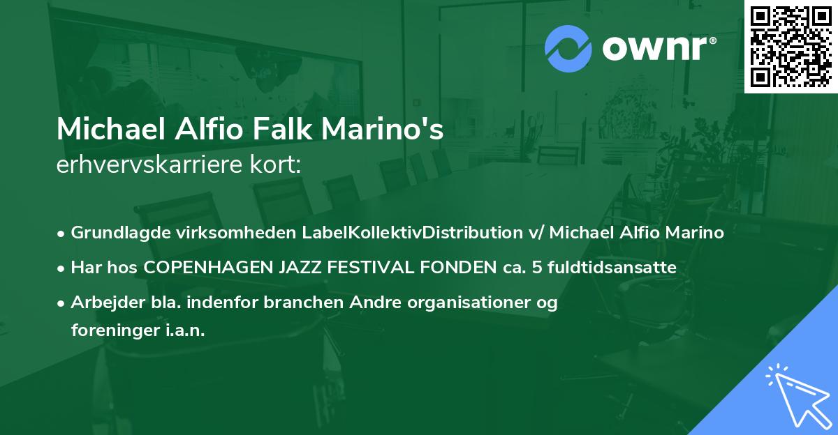 Michael Alfio Falk Marino's erhvervskarriere kort