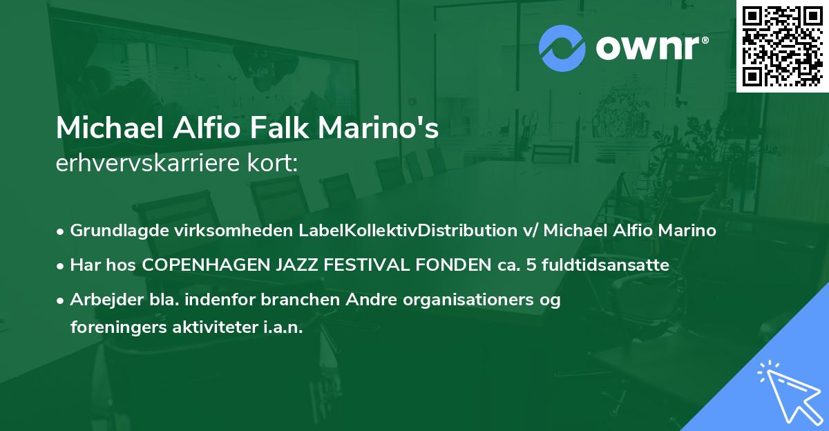 Michael Alfio Falk Marino's erhvervskarriere kort