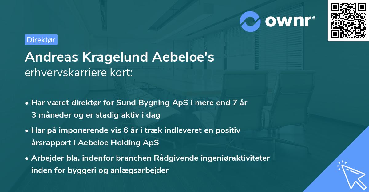 Andreas Kragelund Aebeloe's erhvervskarriere kort