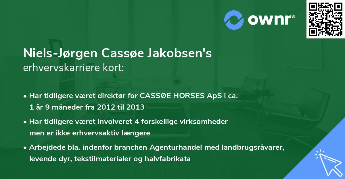 Niels-Jørgen Cassøe Jakobsen's erhvervskarriere kort