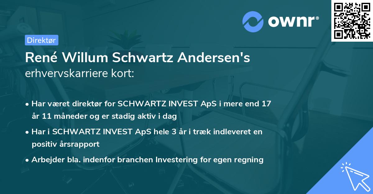 René Willum Schwartz Andersen's erhvervskarriere kort