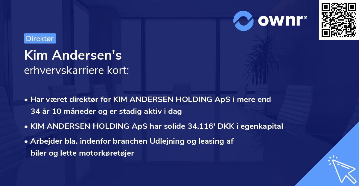 Kim Andersen's erhvervskarriere kort
