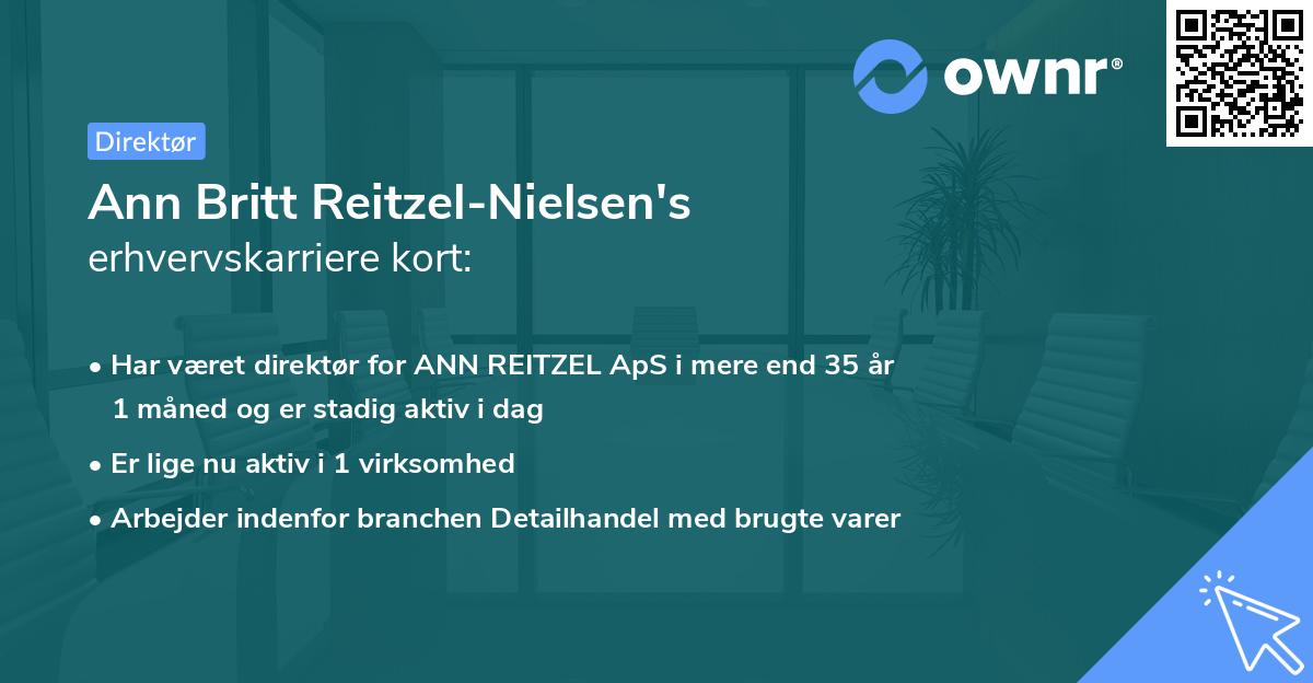 Ann Britt Reitzel-Nielsen's erhvervskarriere kort