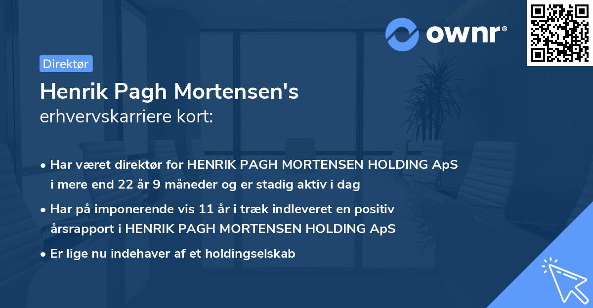 Henrik Pagh Mortensen's erhvervskarriere kort