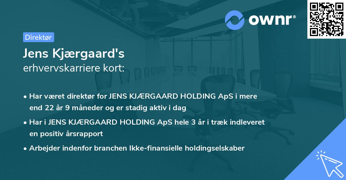 Jens Kjærgaard's erhvervskarriere kort