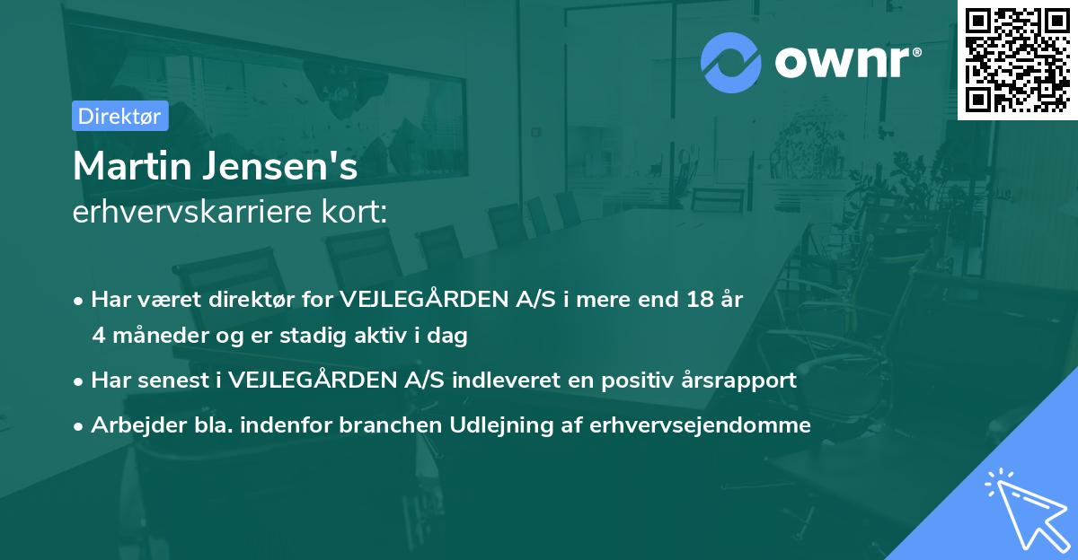Martin Jensen's erhvervskarriere kort