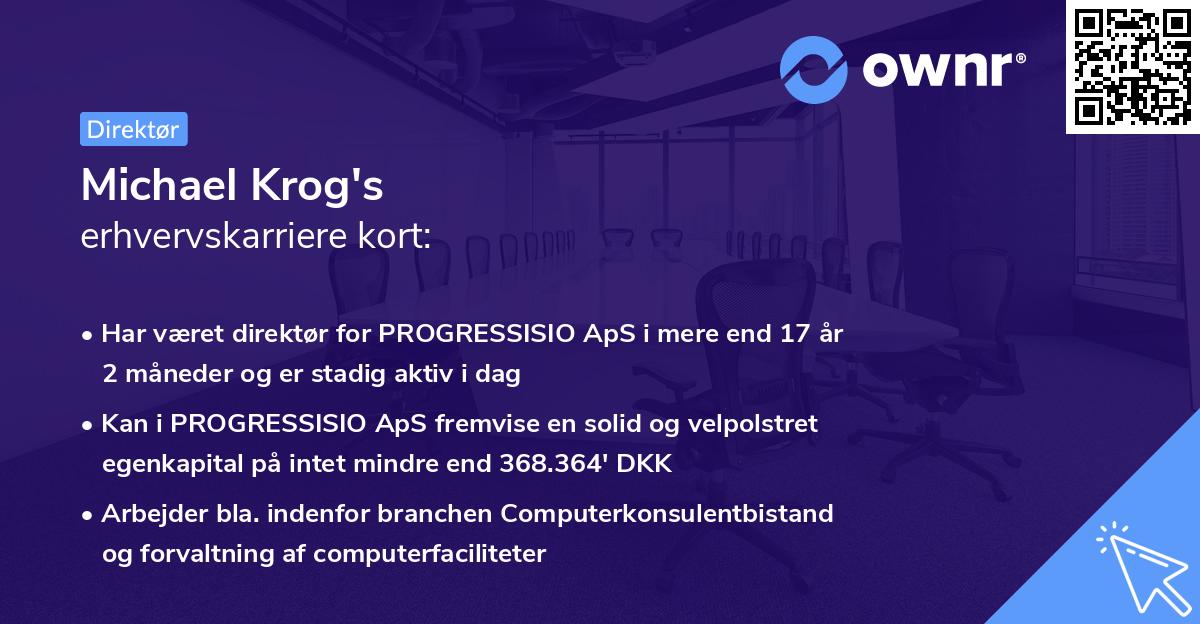 Michael Krog's erhvervskarriere kort