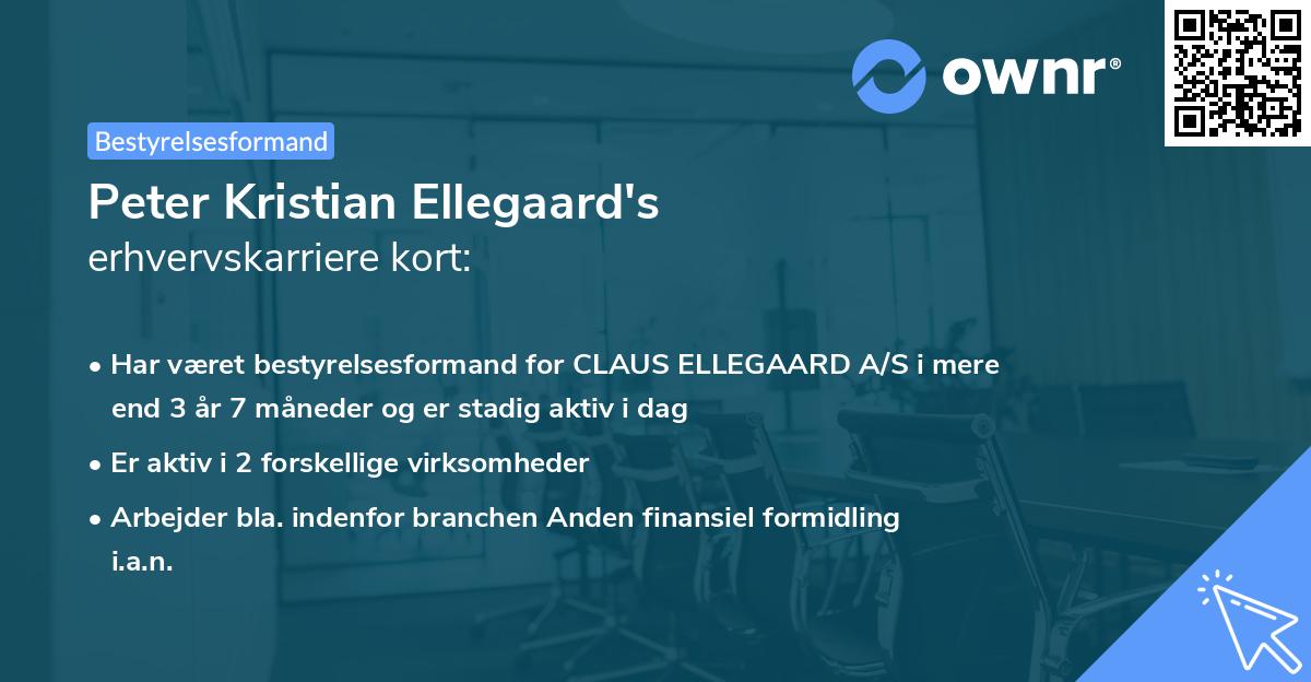 Peter Kristian Ellegaard's erhvervskarriere kort