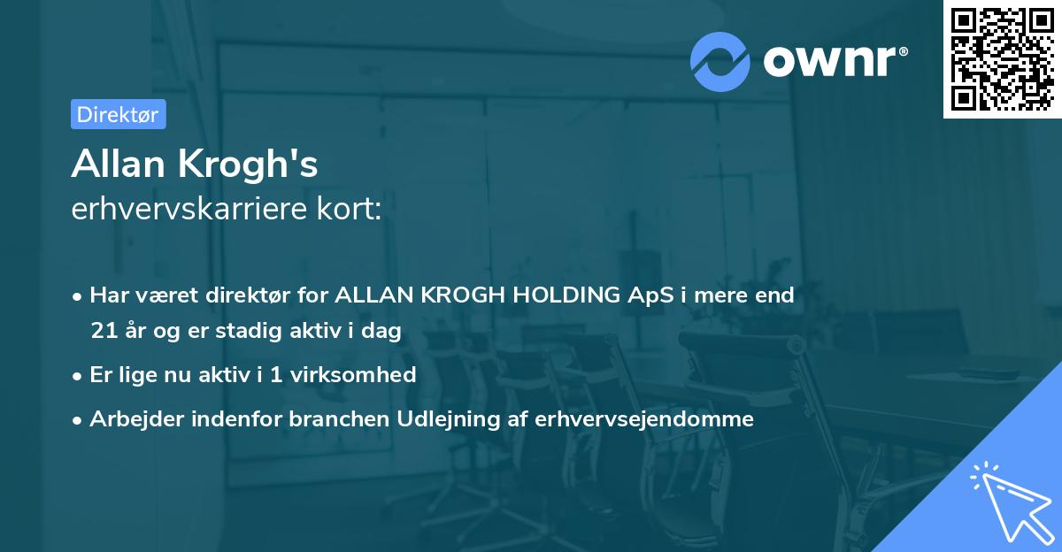 Allan Krogh's erhvervskarriere kort