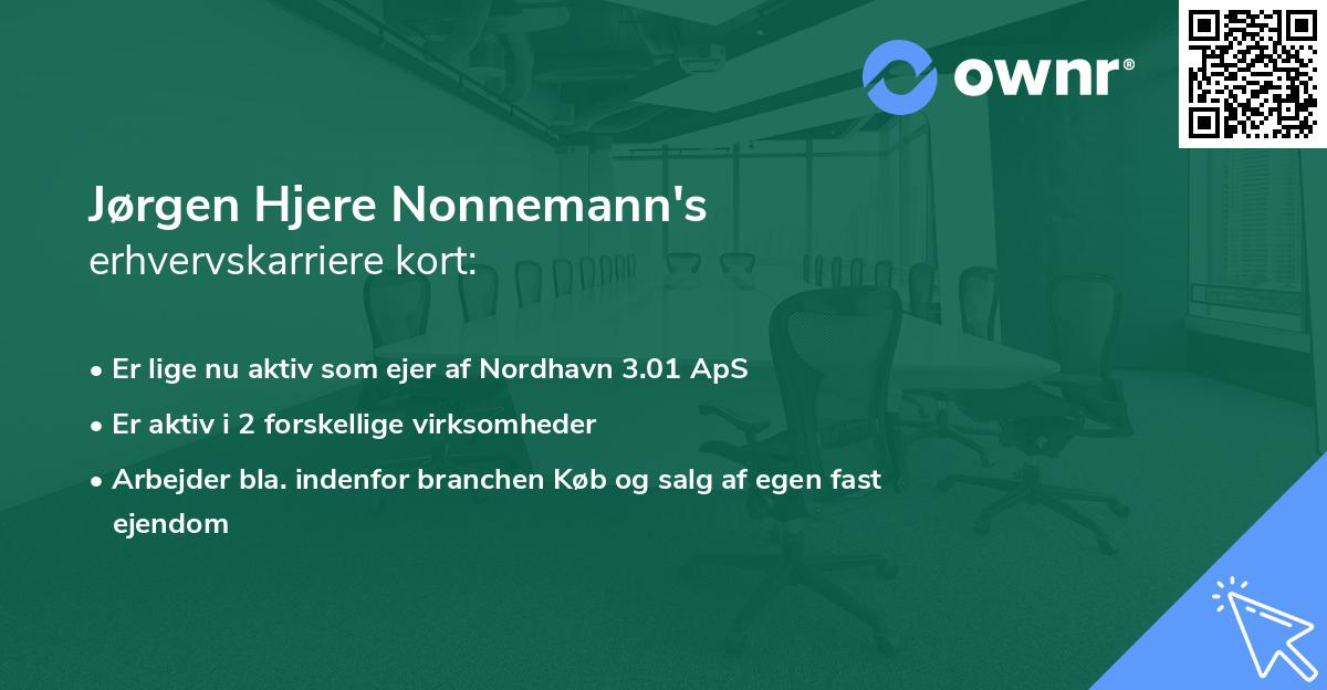 Jørgen Hjere Nonnemann's erhvervskarriere kort