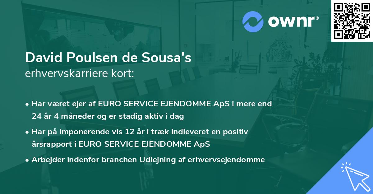 David Poulsen de Sousa's erhvervskarriere kort