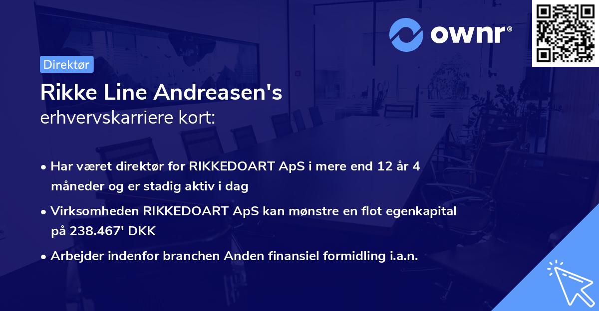 Rikke Line Andreasen's erhvervskarriere kort