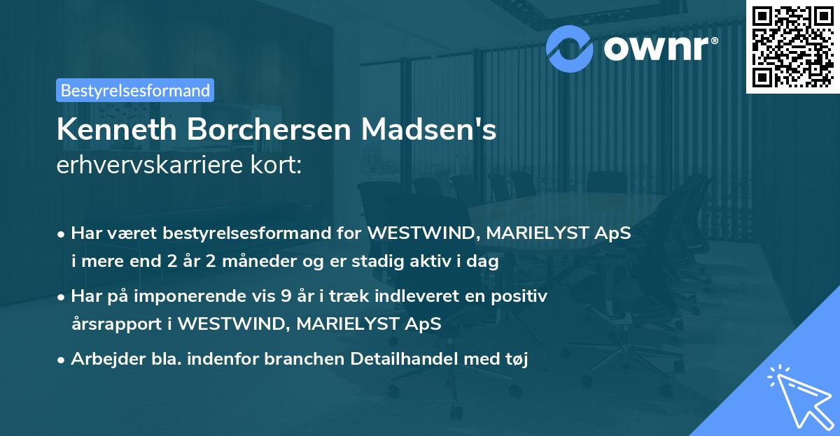 Kenneth Borchersen Madsen's erhvervskarriere kort