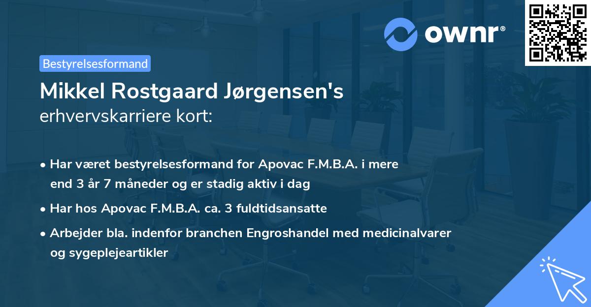 Mikkel Rostgaard Jørgensen's erhvervskarriere kort