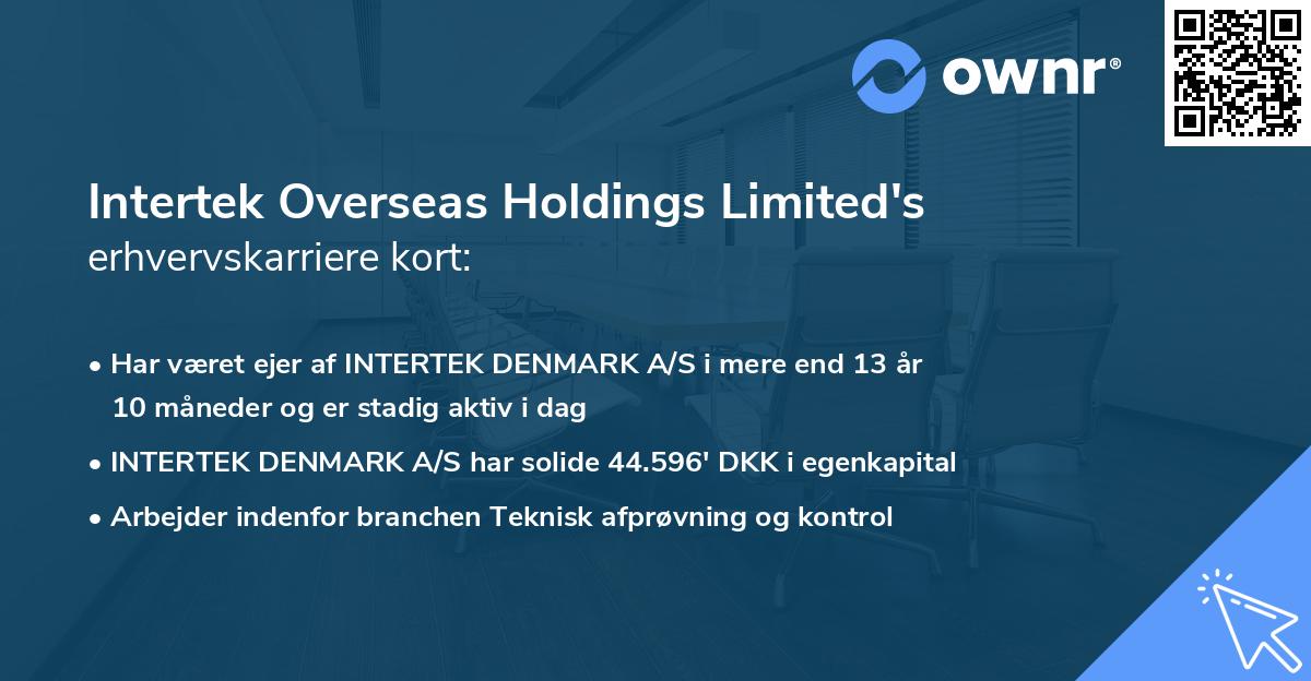 Intertek Overseas Holdings Limited's erhvervskarriere kort