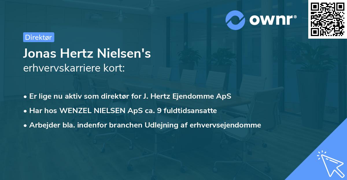 Jonas Hertz Nielsen's erhvervskarriere kort