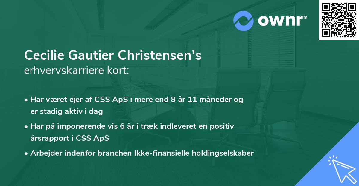 Cecilie Gautier Christensen's erhvervskarriere kort