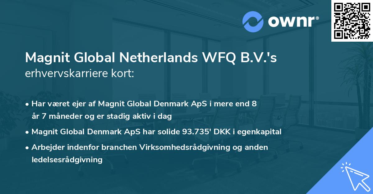 Magnit Global Netherlands WFQ B.V.'s erhvervskarriere kort