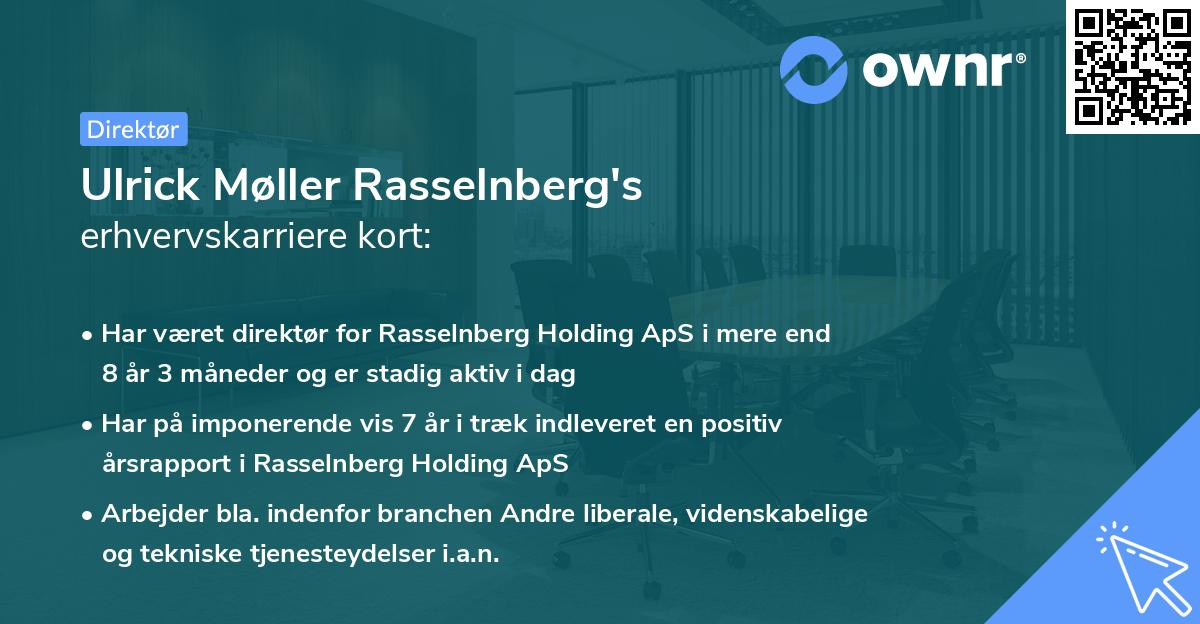 Ulrick Møller Rasselnberg's erhvervskarriere kort