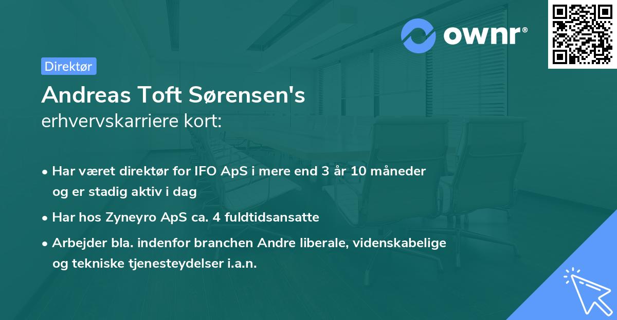 Andreas Toft Sørensen's erhvervskarriere kort