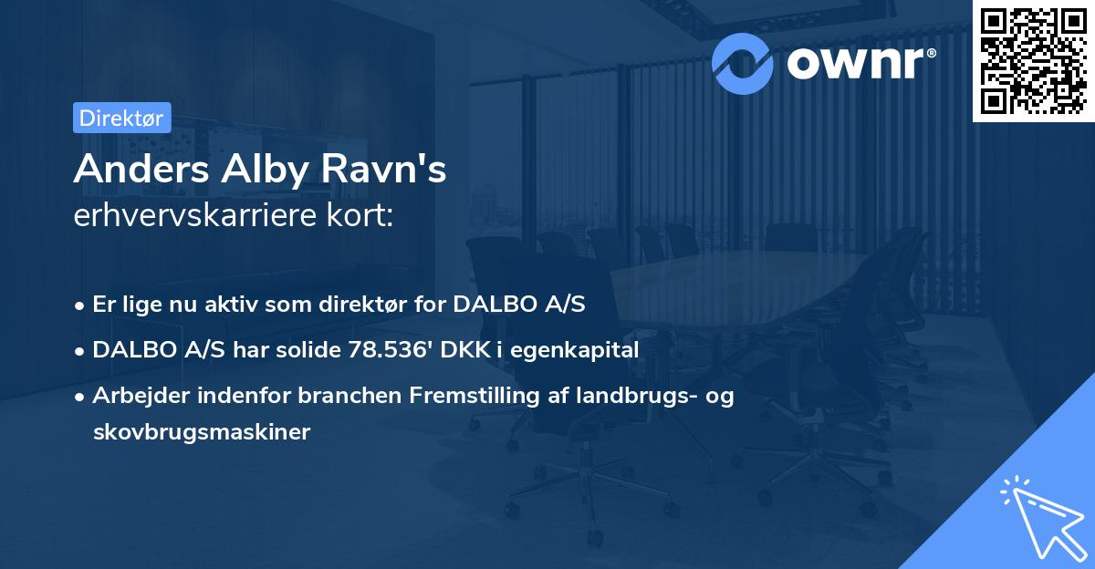 Anders Alby Ravn's erhvervskarriere kort