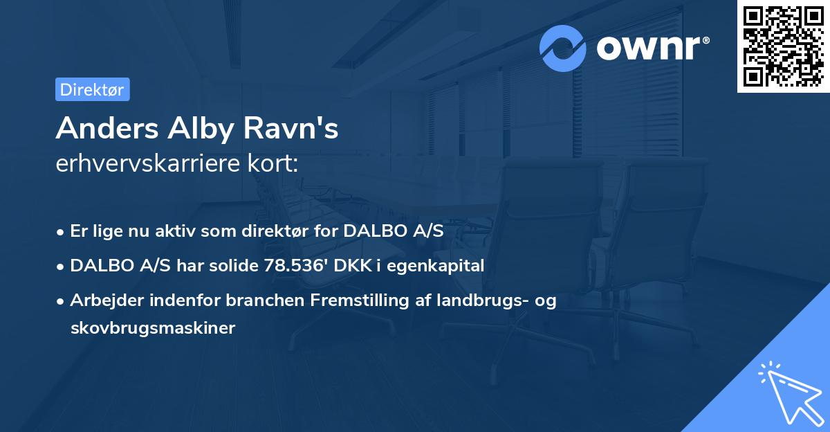 Anders Alby Ravn's erhvervskarriere kort