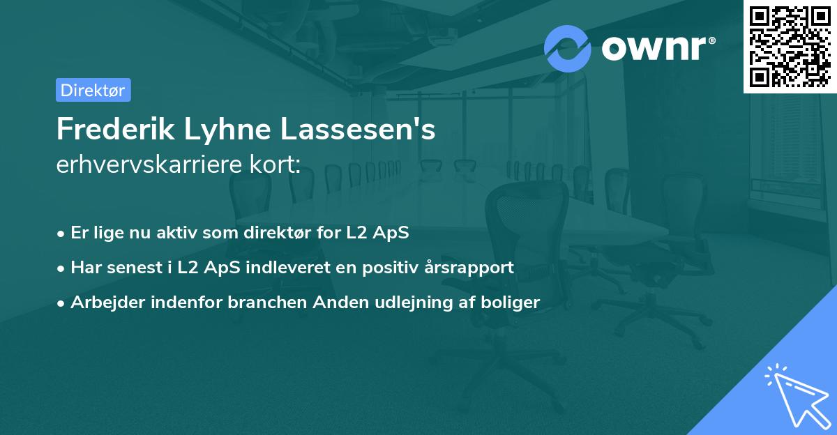 Frederik Lyhne Lassesen's erhvervskarriere kort